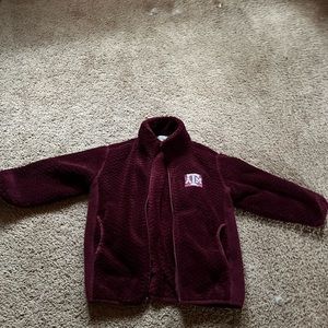 Maroon a&m fleece jacket